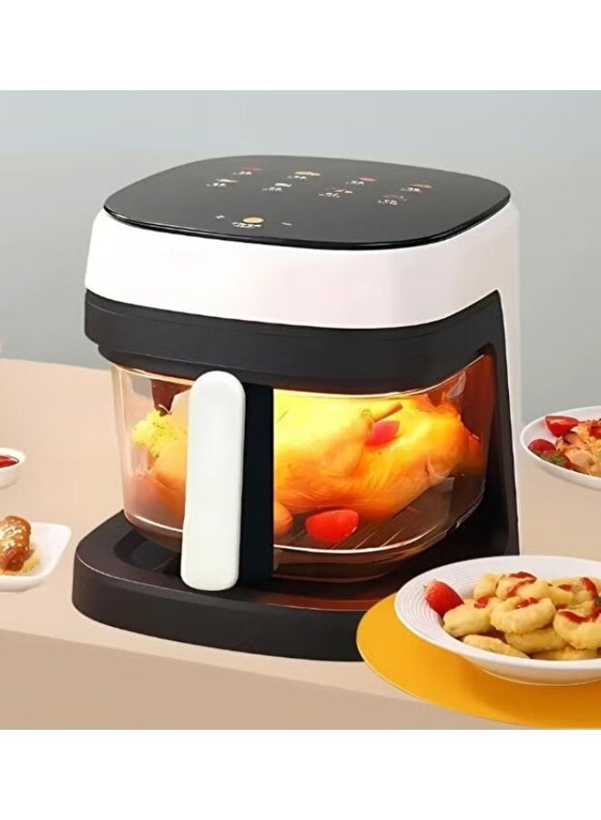 Denix  6L 2400W Air Fryer - Mini Air Fryer with Single Touch Screen, Multi-Purpose Glass Air Fryer - Image 1